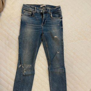 Distressed Low-rise Zara denim